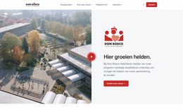 Screenshot van ons project voor Nieuwe schoolwebsite voor Don Bosco Helchteren