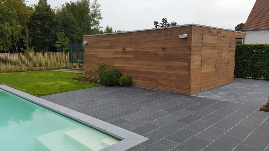 Houten garage/poolhouse gemaakt door Bongaerts D.