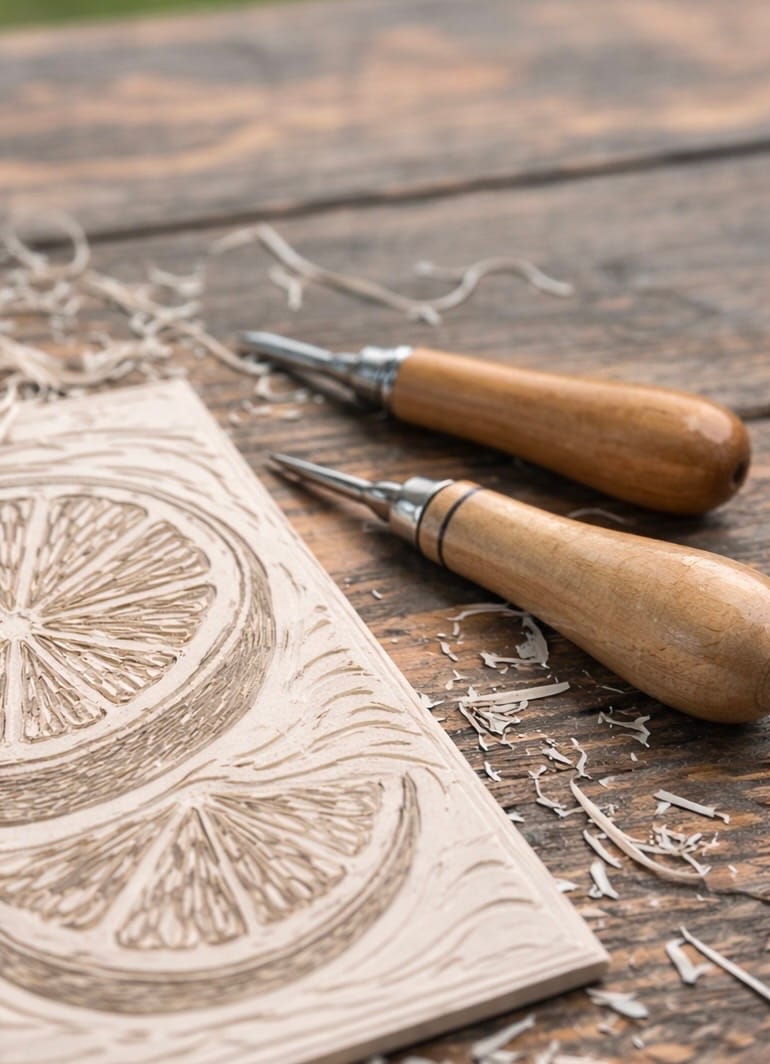 Extra foto van Tote bag bedrukken met een zomerse linoprint